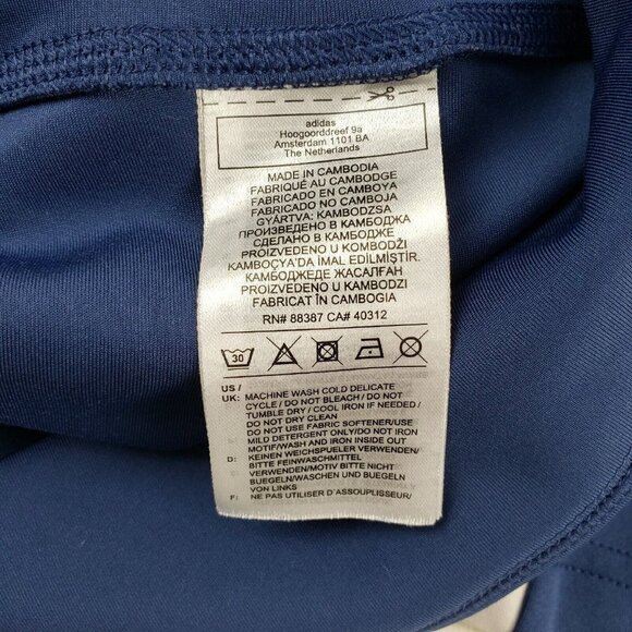 Adidas Womens Designed To Move Leggings Blue Womens Small Color Block Climalite - Picture 8 of 12